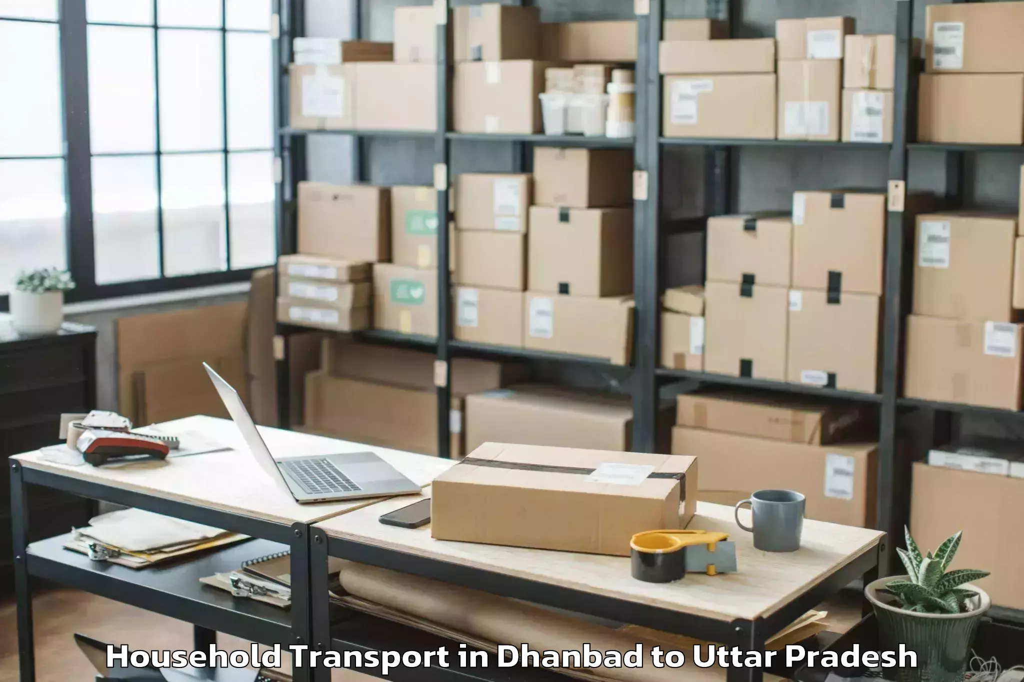 Hassle-Free Dhanbad to Muhammadabad Gohna Household Transport